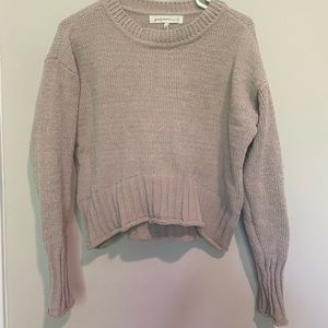 Beige/Tan Trendy Scoop Neck Sweater